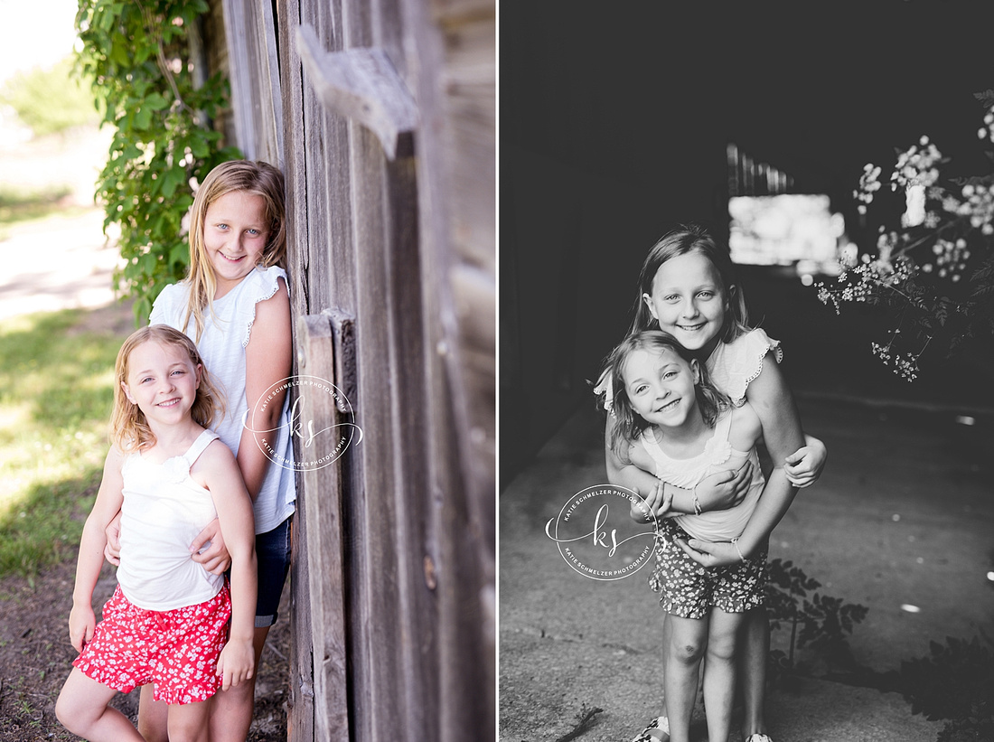 Amana Iowa Family Session of the Stewart Sisters photographed by IA Family Photographer  KS Photography