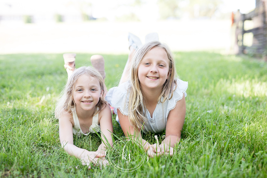 Amana Iowa Family Session of the Stewart Sisters photographed by IA Family Photographer  KS Photography