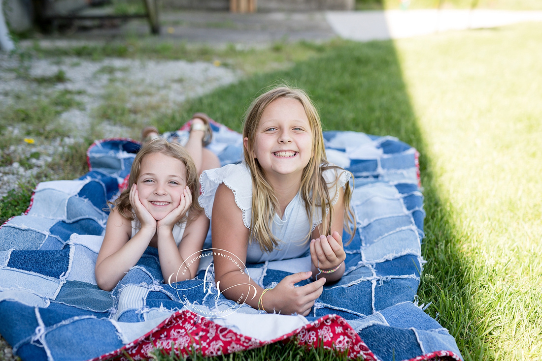 Amana Iowa Family Session of the Stewart Sisters photographed by IA Family Photographer  KS Photography