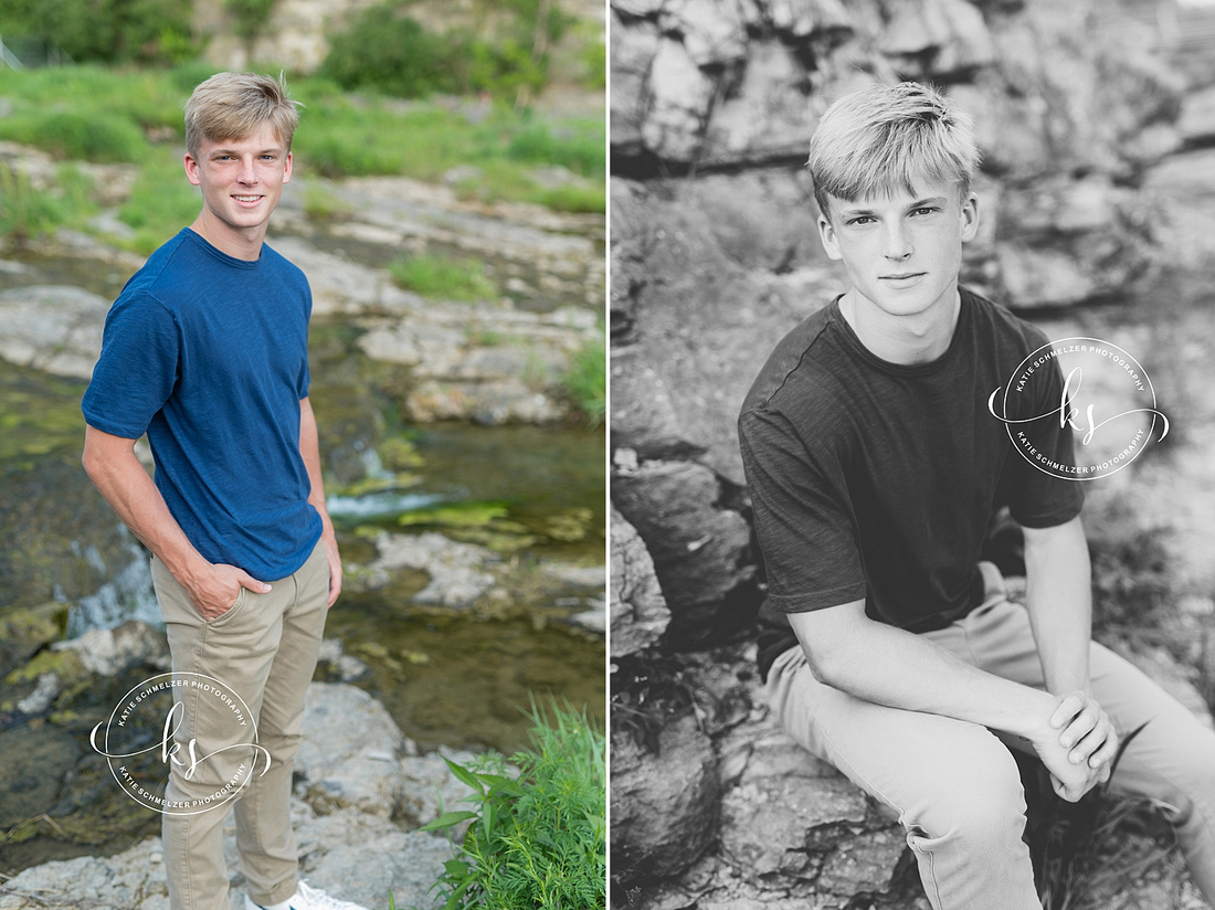 High School Athlete Senior Session photographed by IA Senior Photographer KS Photography