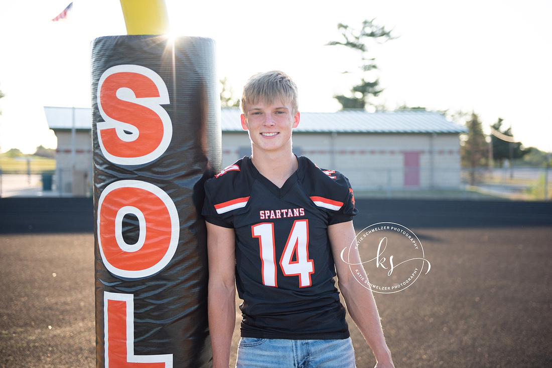 High School Athlete Senior Session photographed by IA Senior Photographer KS Photography