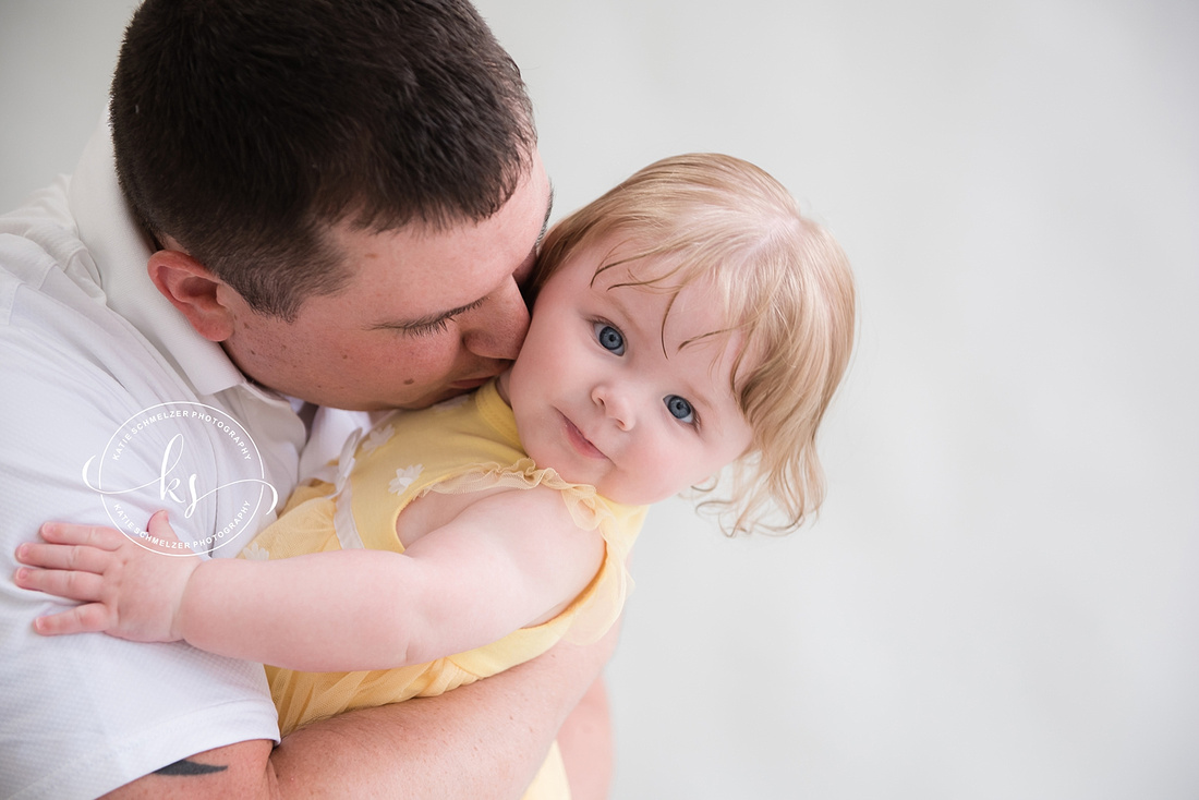 Iowa 9 month Milestone Portraits photographed by Iowa Newborn and Family  photographer KS Photography