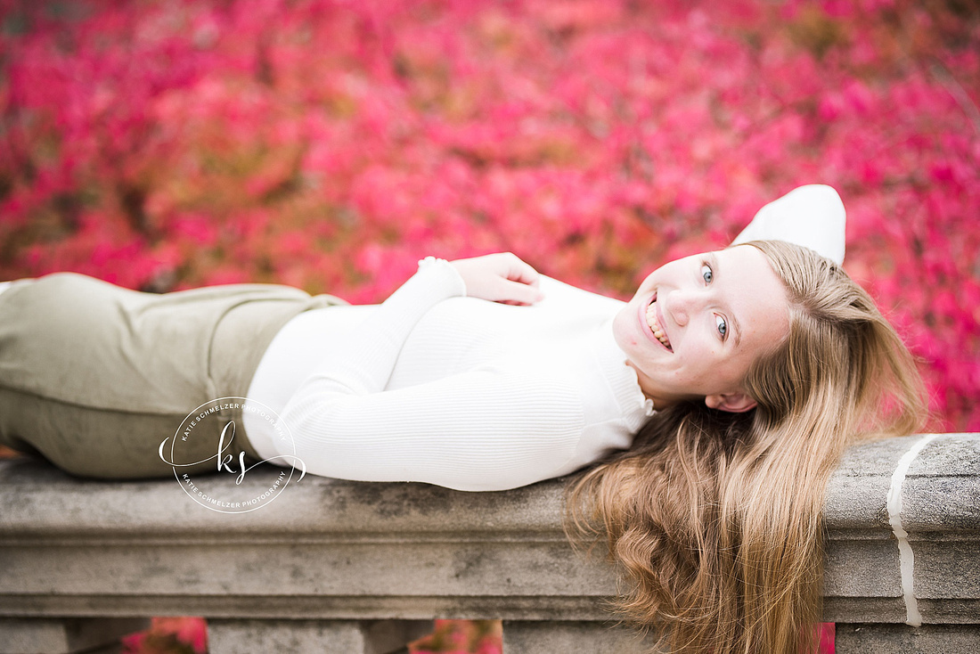 Fall senior portraits in Iowa City with KS Photography