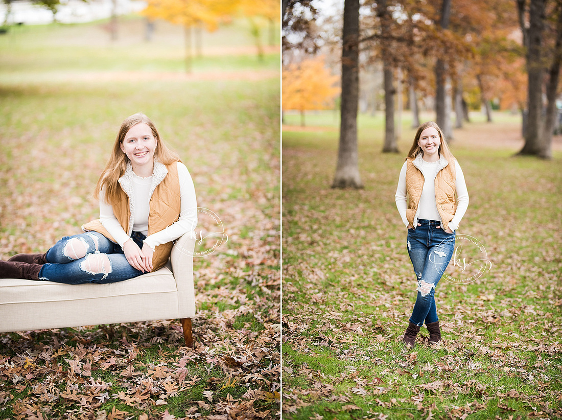 Fall senior portraits in Iowa City with KS Photography