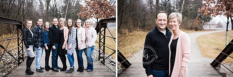 Rainy fall family portraits with Iowa family photographer and family with 6 children