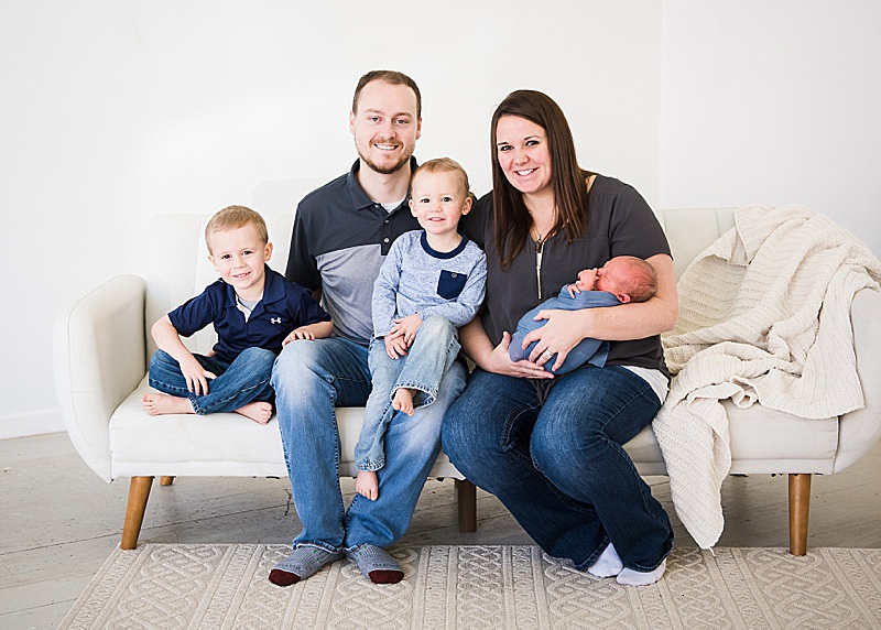 Classic Iowa newborn portraits with KS Photography in Tiffin IA studio