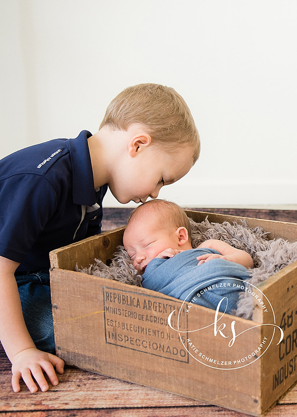 Classic Iowa newborn portraits with KS Photography in Tiffin IA studio