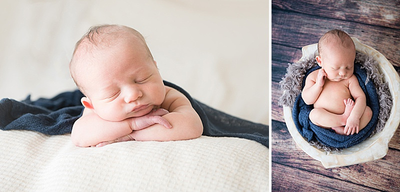 Classic Iowa newborn portraits with KS Photography in Tiffin IA studio