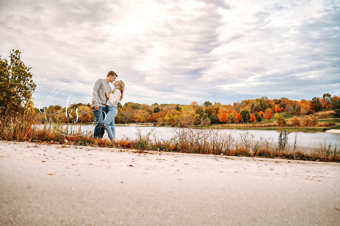 Romantic Iowa Engagement Session photographed by Iowa Engagement Photographer  KS Photography 