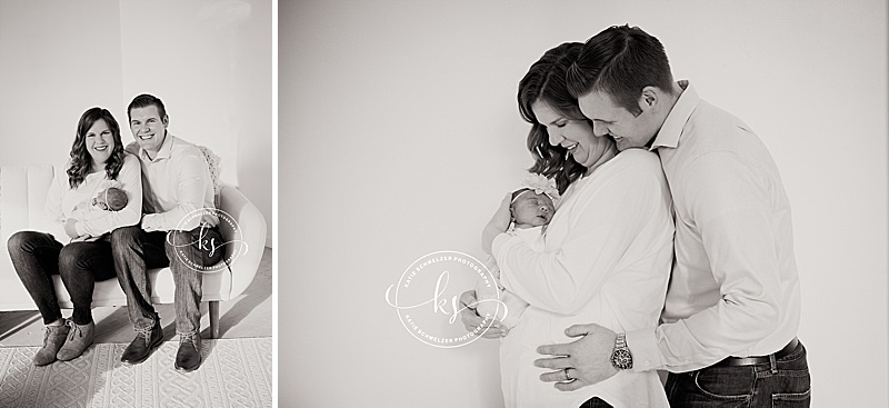 Iowa Newborn Session in Tiffin IA studio with KS Photography and baby girl