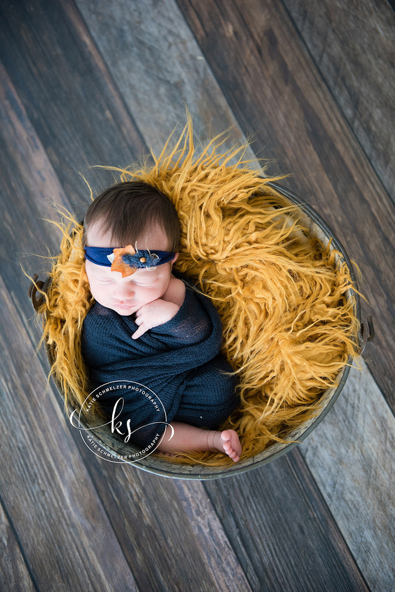 Iowa studio newborn session for baby girl with two big brothers by KS Photography