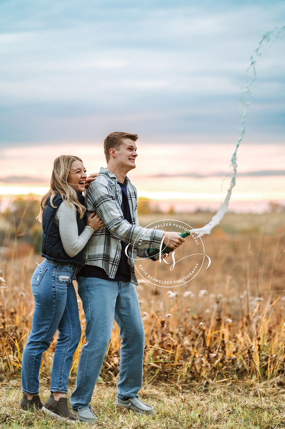 Romantic Iowa Engagement Session photographed by Iowa Engagement Photographer  KS Photography 