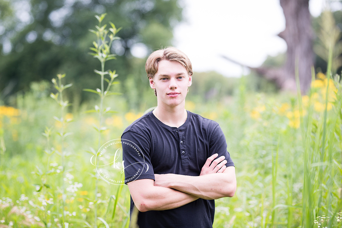 Iowa Senior Portraits for High School Athlete with KS Photography