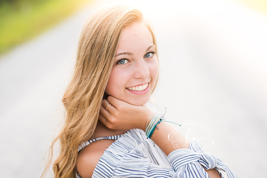 Senior portraits with high school athlete and KS Photography