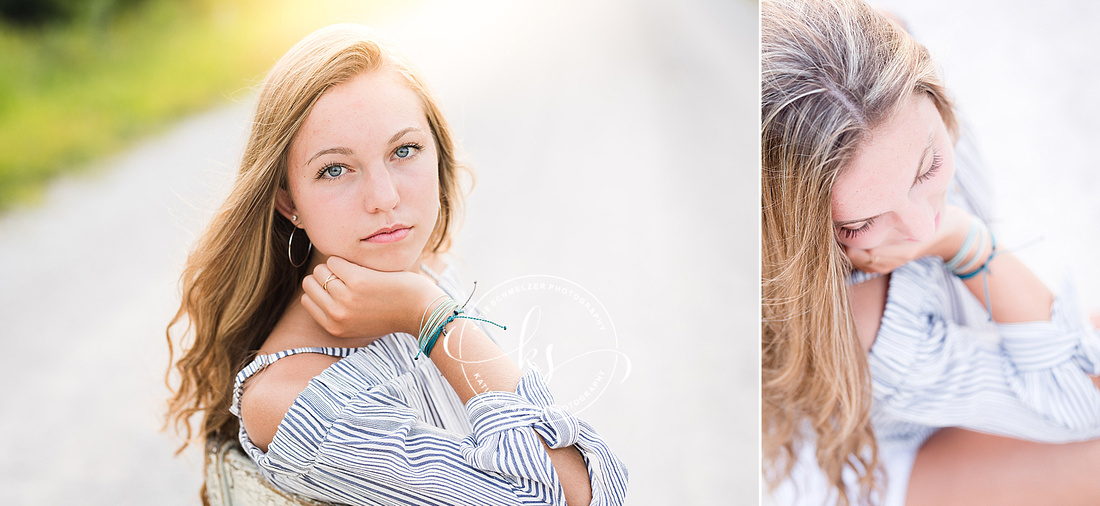 Senior portraits with high school athlete and KS Photography