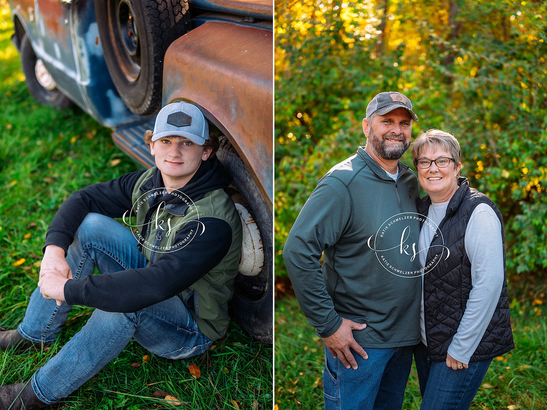 Autumn Senior and Family Session photographed by Iowa Senior Photographer KS Photography 
