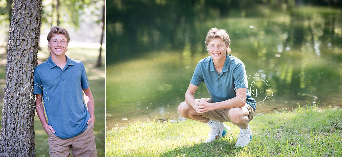 Senior portraits in Tiffin IA with student athlete by senior photographer KS Photography 