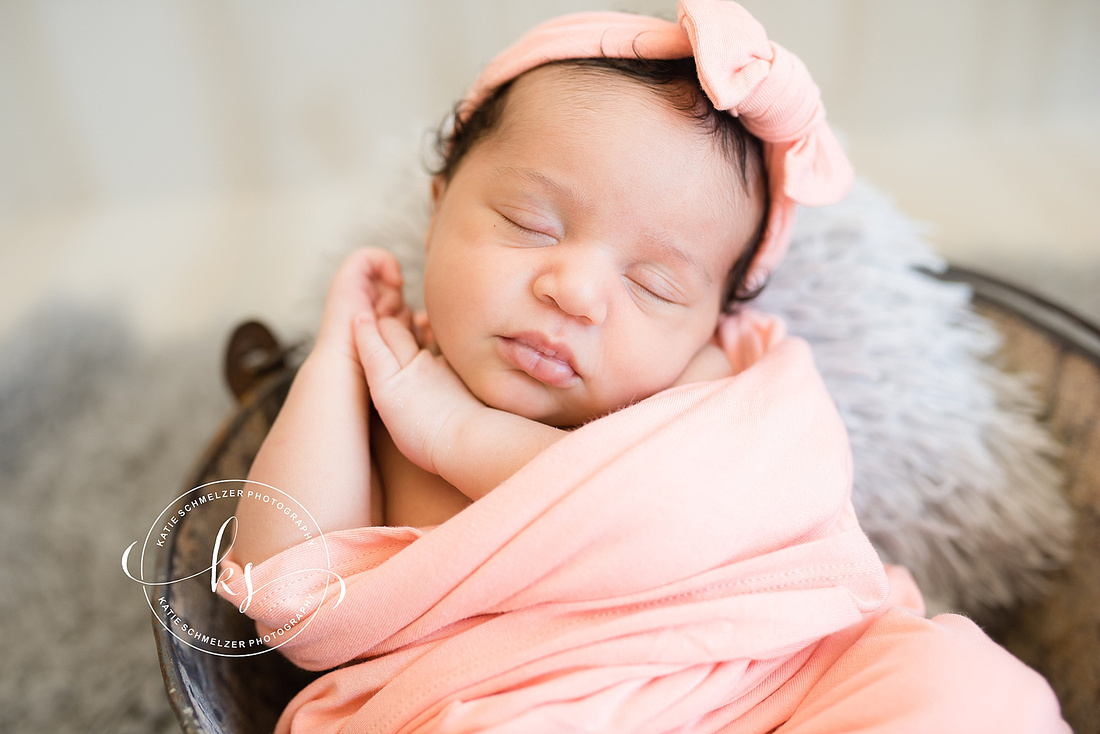 Iowa Studio Newborn Session for baby girl with IA newborn photographer KS Photography