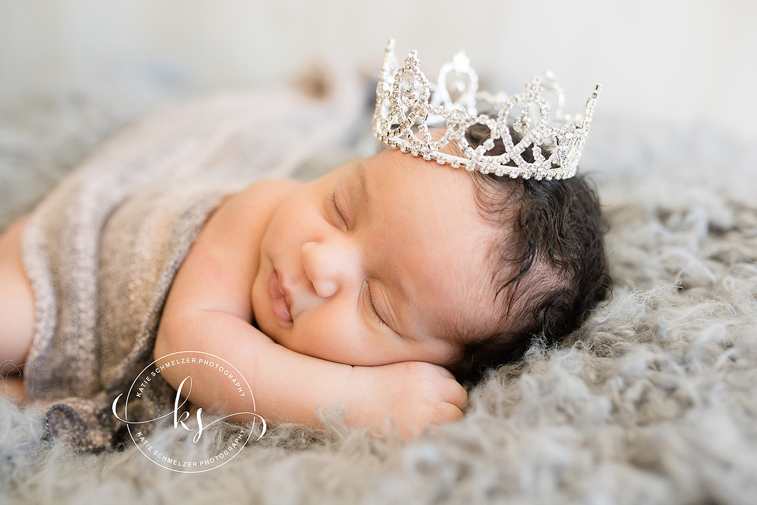 Iowa Studio Newborn Session for baby girl with IA newborn photographer KS Photography