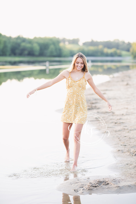 Senior portraits with soccer star in Tiffin IA photographed by KS Photography