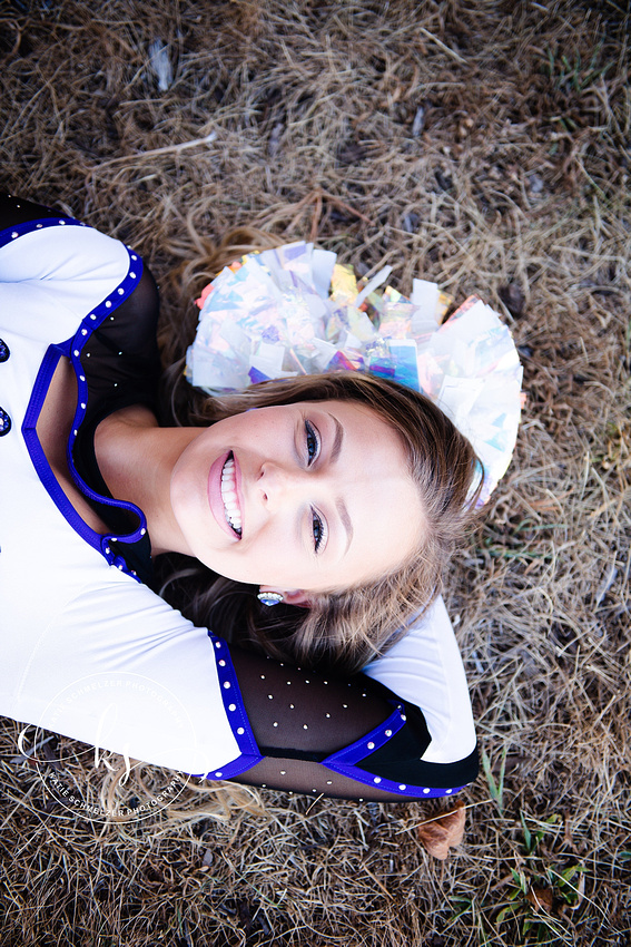 Stylish and chic senior portraits at Colony Pumpkin Patch with Tiffin IA photographer KS Photography