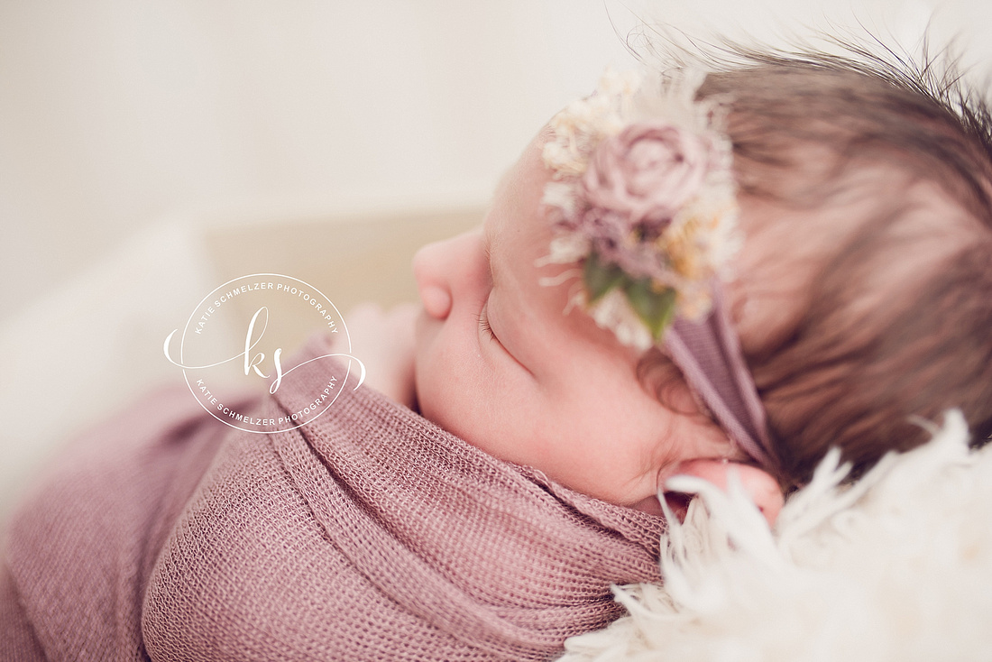 Studio newborn portraits in Tiffin IA with Iowa newborn photographer KS Photography