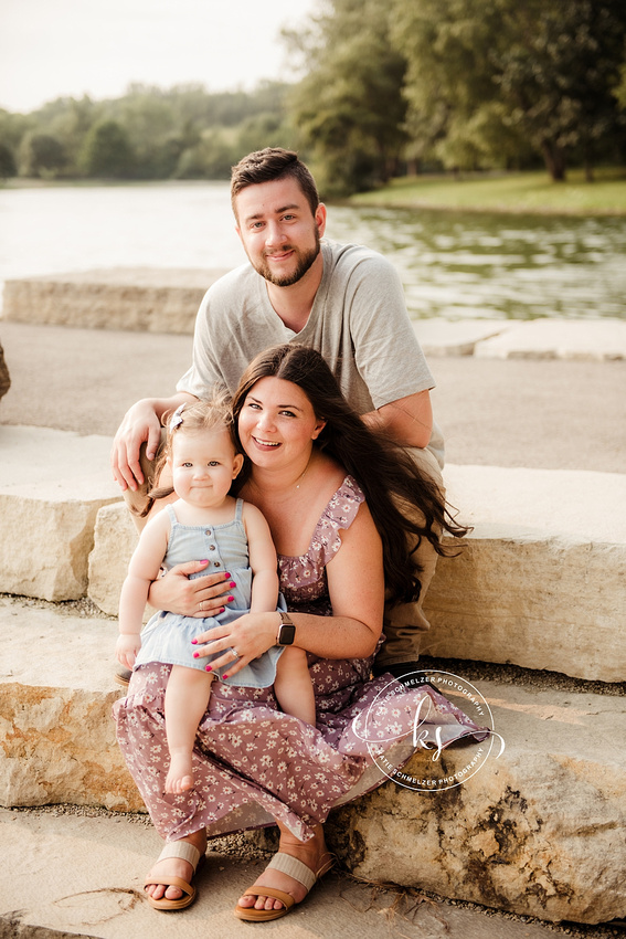 Little Girl's One Year Milestone Portraits photographed by IA Family + Newborn Photographer KS Photography