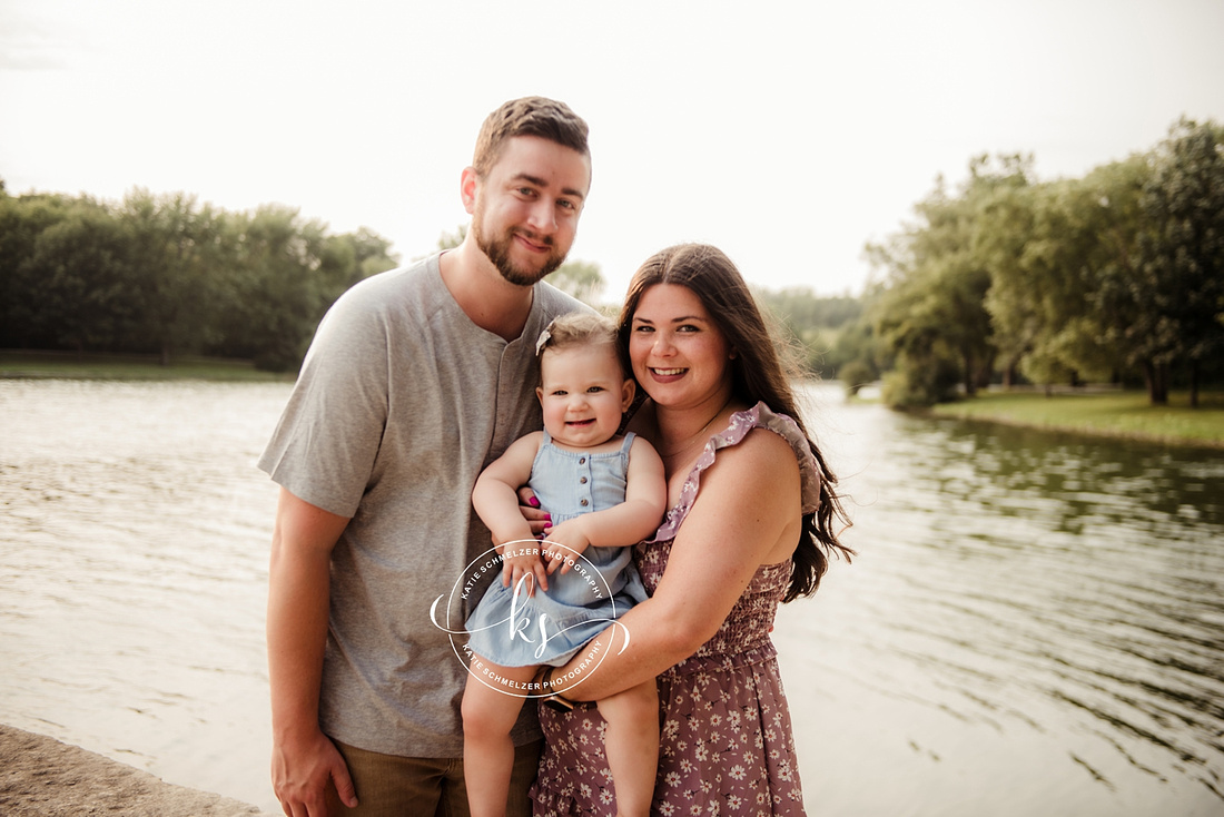 Little Girl's One Year Milestone Portraits photographed by IA Family + Newborn Photographer KS Photography