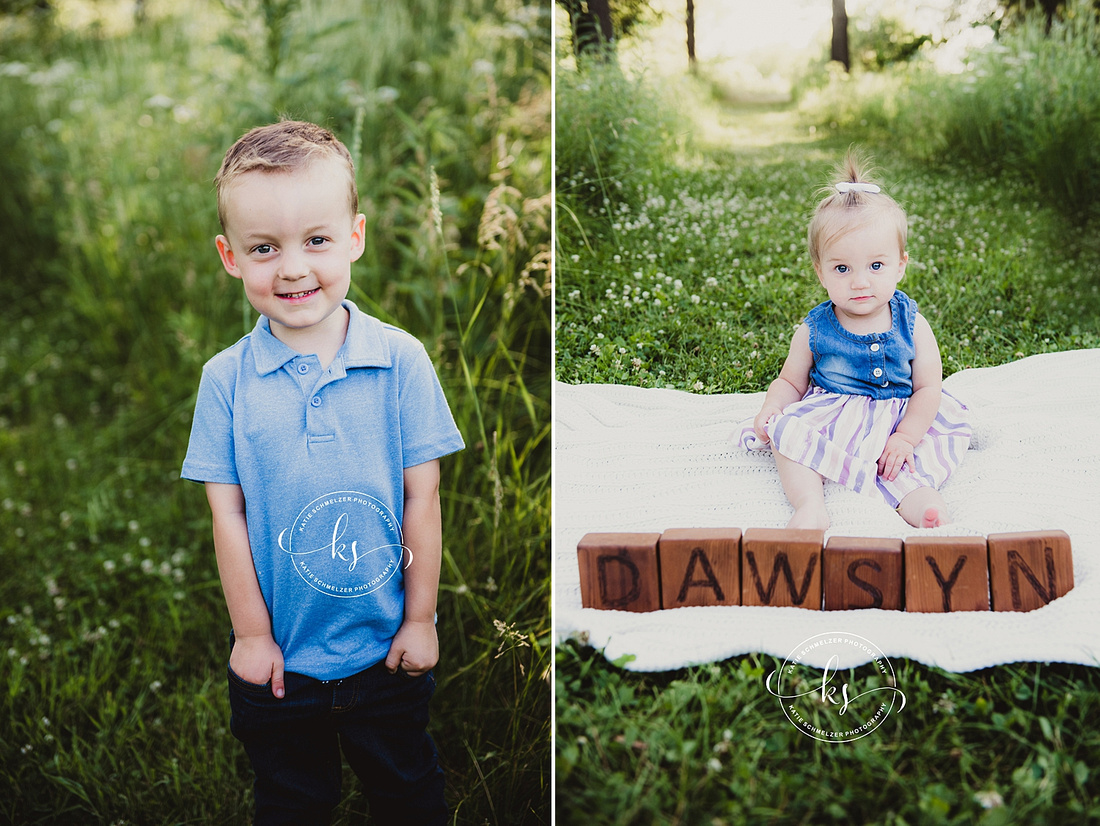 One Year Milestone and Family Portraits photographed by IA Family Photographer KS Photography