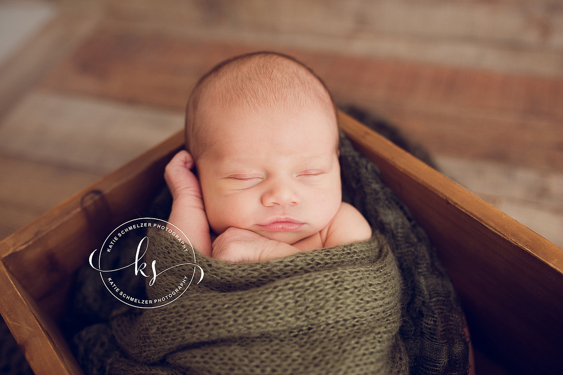 Studio Newborn session with Tiffin IA newborn portrait photographer KS Photography