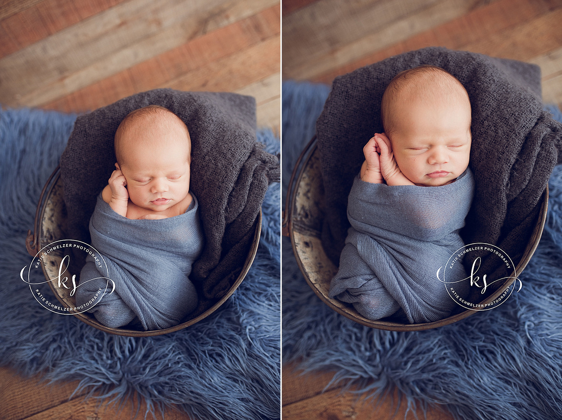 Studio Newborn session with Tiffin IA newborn portrait photographer KS Photography