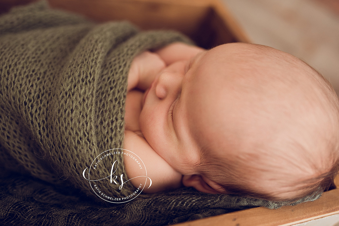 Studio Newborn session with Tiffin IA newborn portrait photographer KS Photography