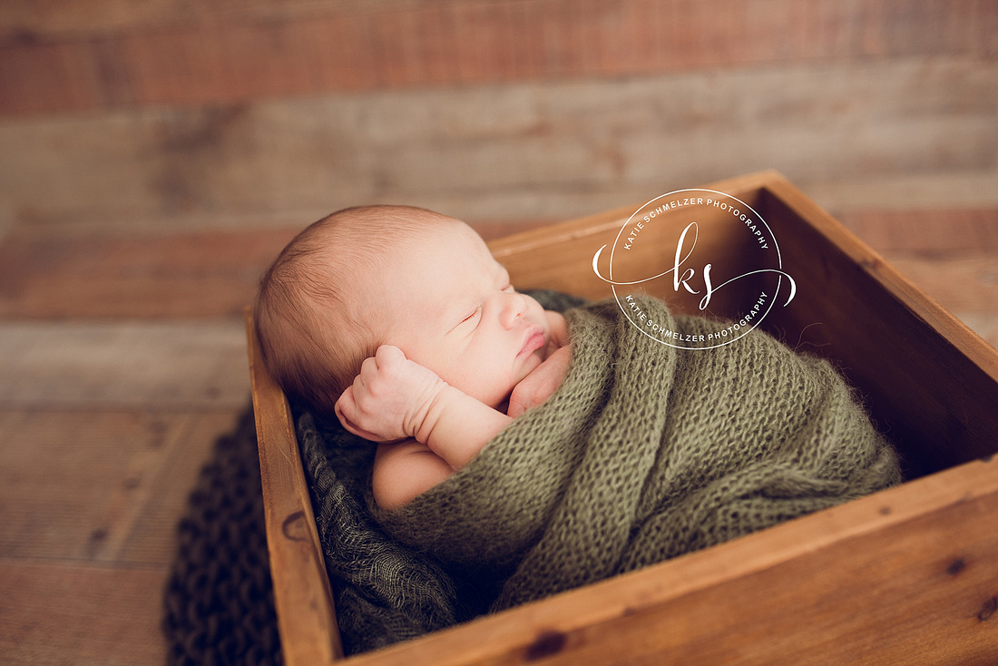 Studio Newborn session with Tiffin IA newborn portrait photographer KS Photography