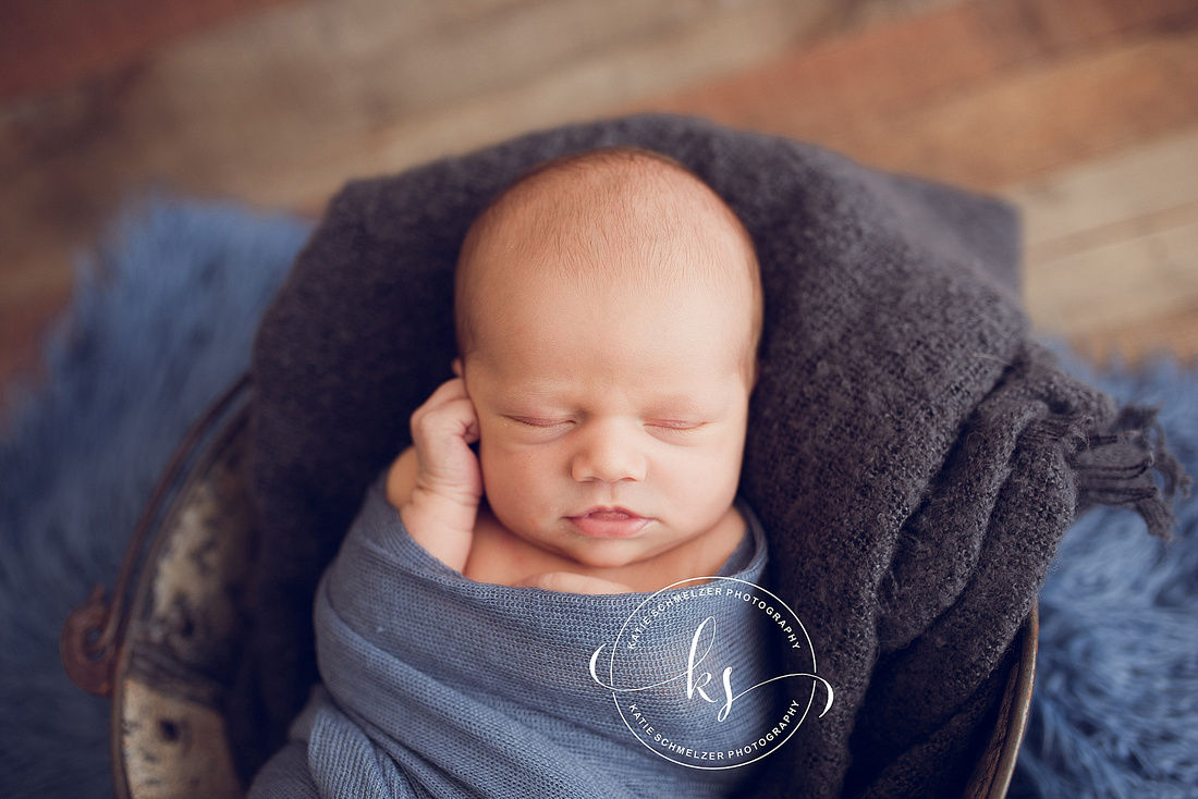 Studio Newborn session with Tiffin IA newborn portrait photographer KS Photography