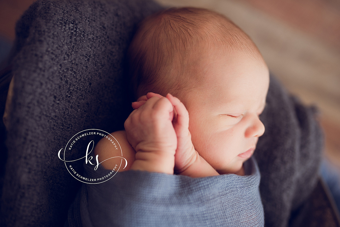 Studio Newborn session with Tiffin IA newborn portrait photographer KS Photography