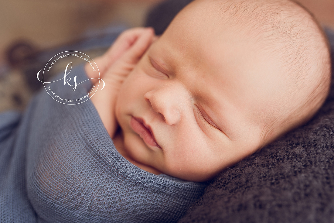 Studio Newborn session with Tiffin IA newborn portrait photographer KS Photography