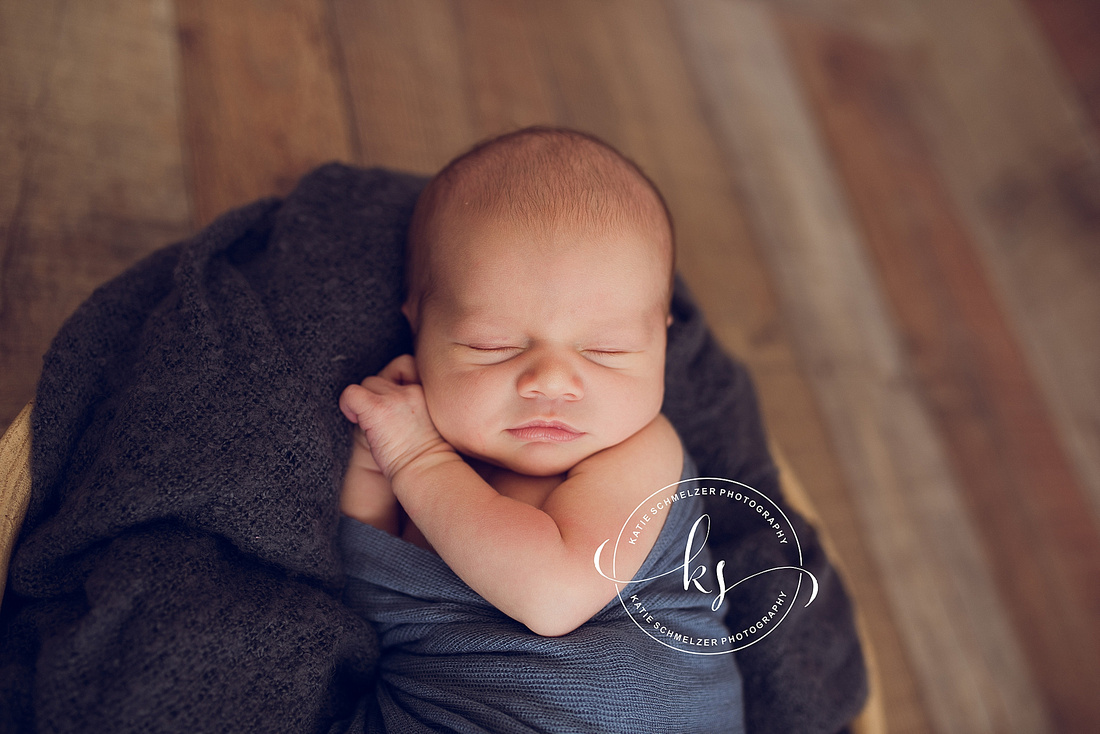 Studio Newborn session with Tiffin IA newborn portrait photographer KS Photography