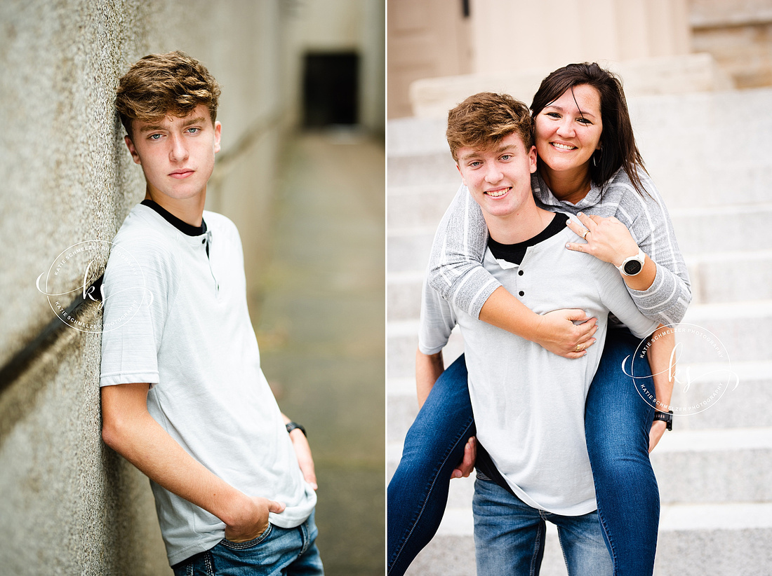 Iowa senior portraits with Liberty High School senior and athlete photographed by KS Photography 