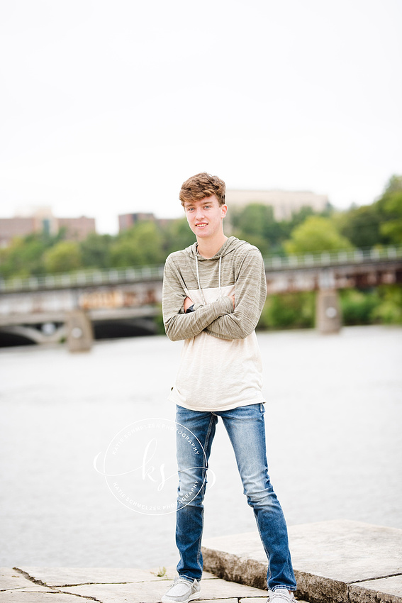 Iowa senior portraits with Liberty High School senior and athlete photographed by KS Photography 