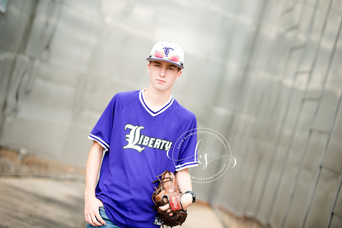 Iowa senior portraits with Liberty High School senior and athlete photographed by KS Photography 