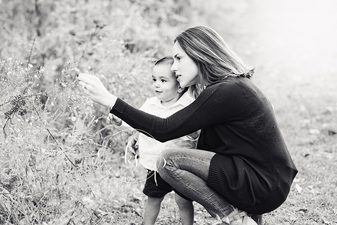 First Birthday Milestone Portraits for little boy in Tiffin IA with KS Photography