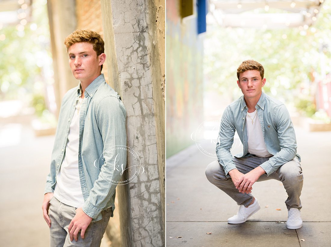 Iowa Senior portraits in downtown Iowa City with IA senior photographer KS Photography