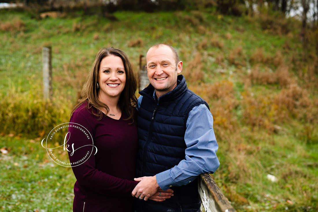 Sunrise Family Portrait Session of Iowa family of four Photographed by IA Family photographer KS Photography