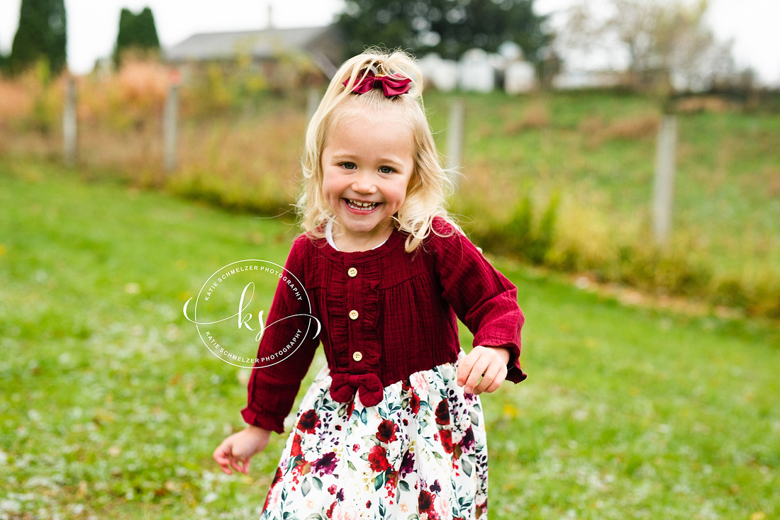 Sunrise Family Portrait Session of Iowa family of four Photographed by IA Family photographer KS Photography