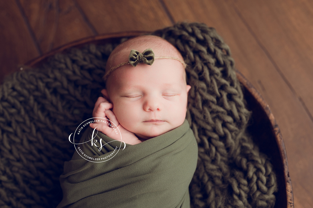 Sleepy IA Baby Girl Newborn Session photographed by Iowa newborn Photographer KS Photography