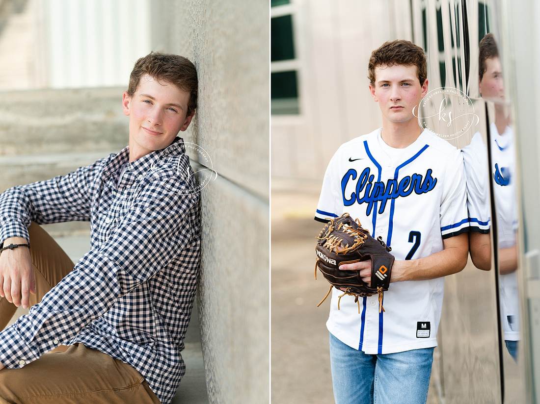 Iowa Baseball Player Senior Session Photographed by IA Senior Photographer KS Photography