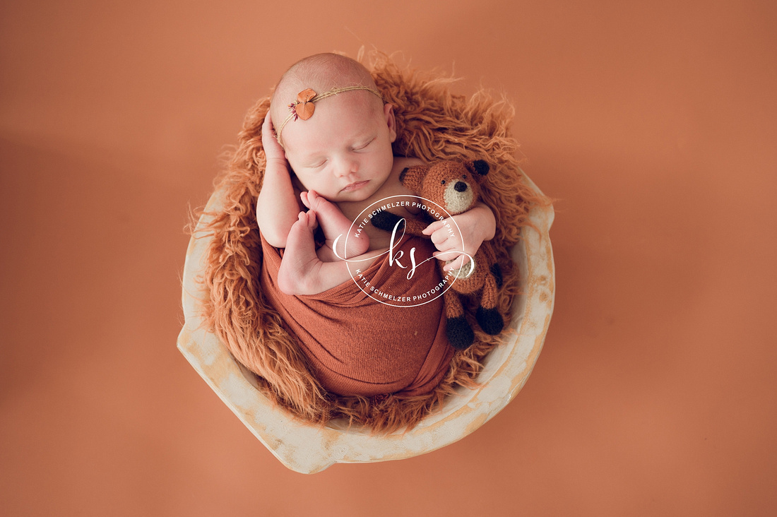 Sleepy IA Baby Girl Newborn Session photographed by Iowa newborn Photographer KS Photography