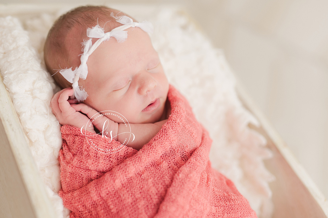 IA Newborn baby girl photographed by Iowa Newborn Photographer  KS Photography