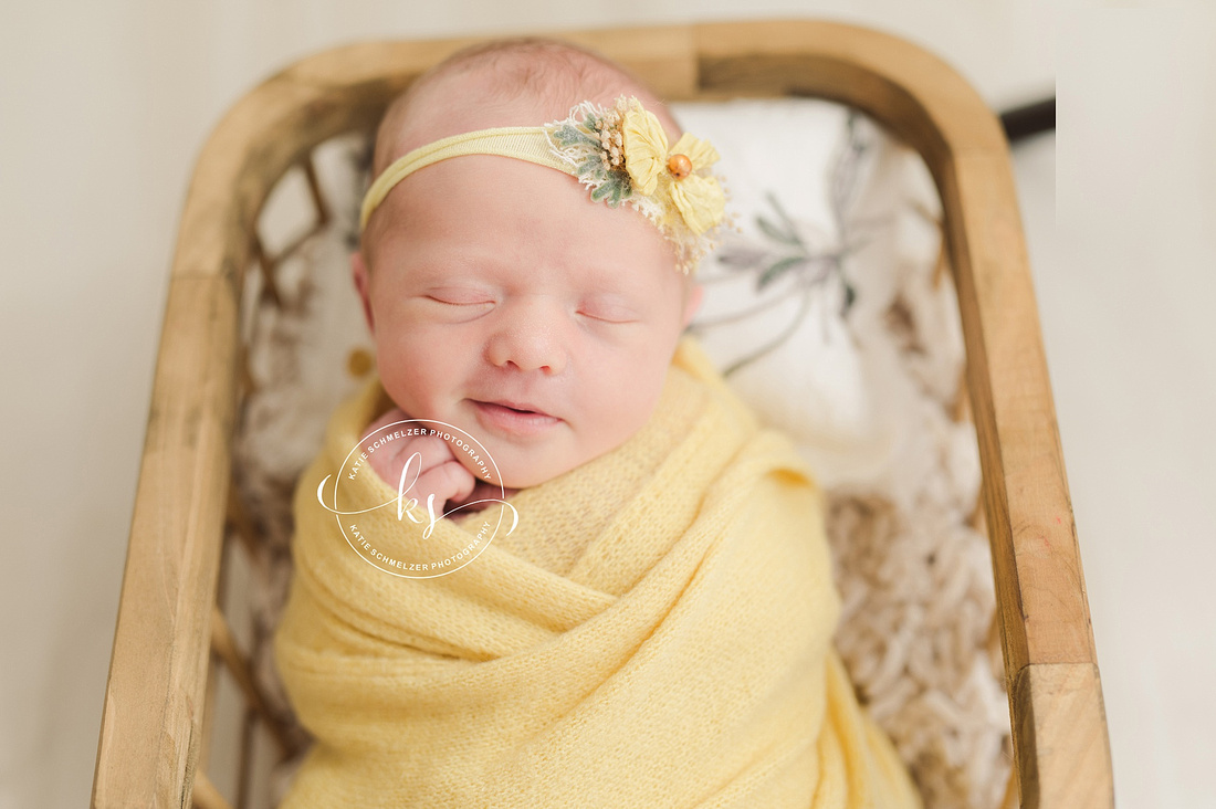 IA Newborn baby girl photographed by Iowa Newborn Photographer  KS Photography