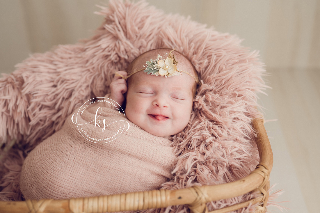 Precious Newborn Girl + Family session photographed by IA newborn Photographer KS Photography